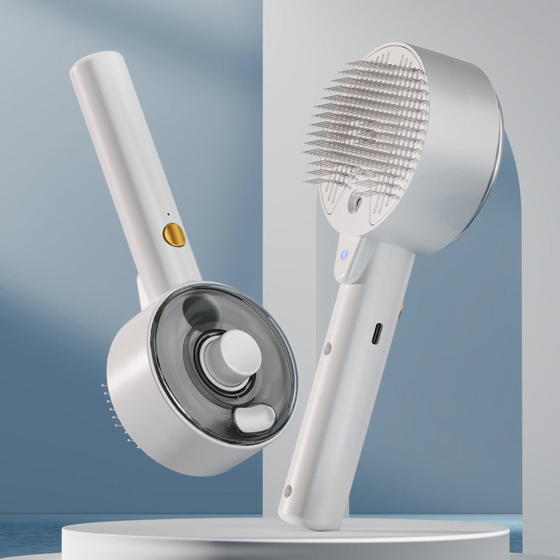 Smart Steam Pet Grooming Brush with UV Sterilization