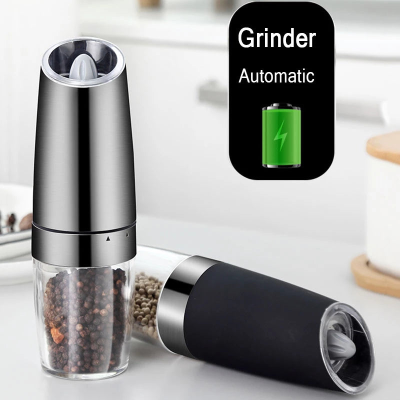 Automatic Gravity Spice Grinder Set with LED Light