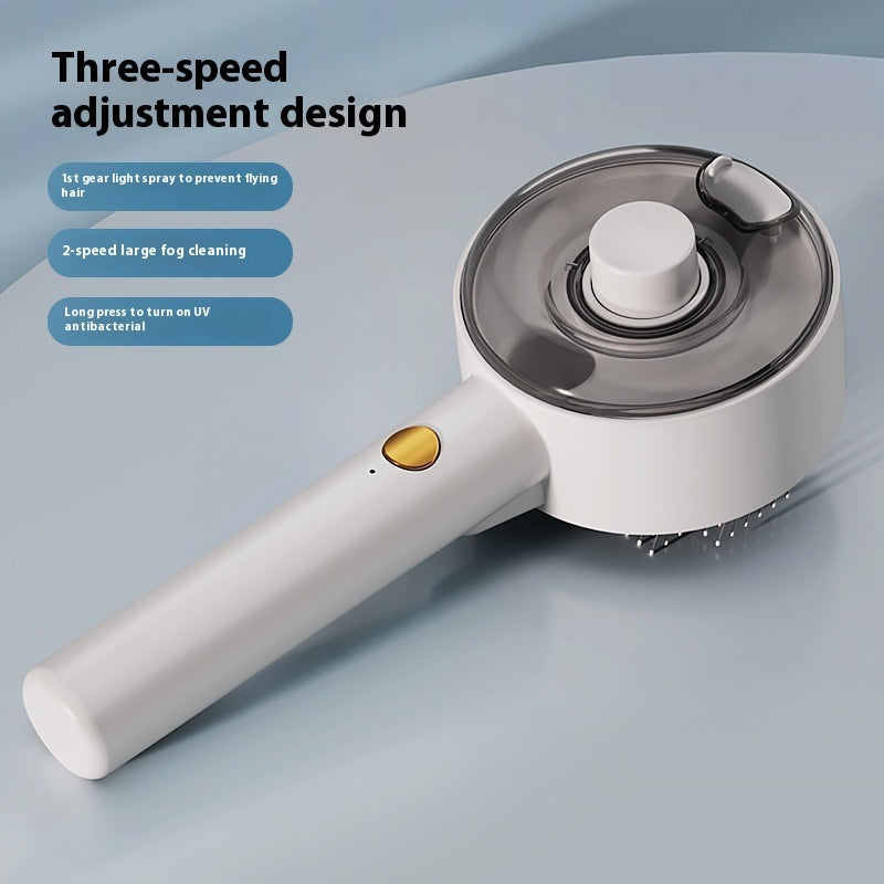 Smart Steam Pet Grooming Brush with UV Sterilization