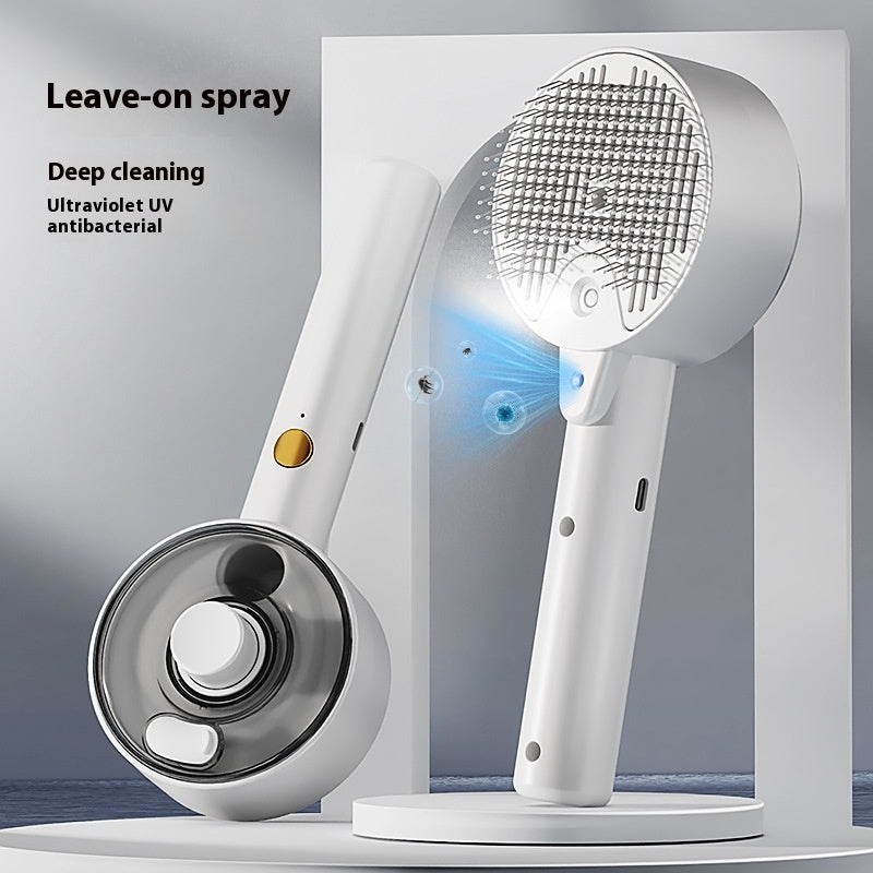 Smart Steam Pet Grooming Brush with UV Sterilization